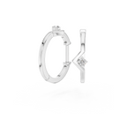 Chevron Lab Grown Diamond Hoop Earrings