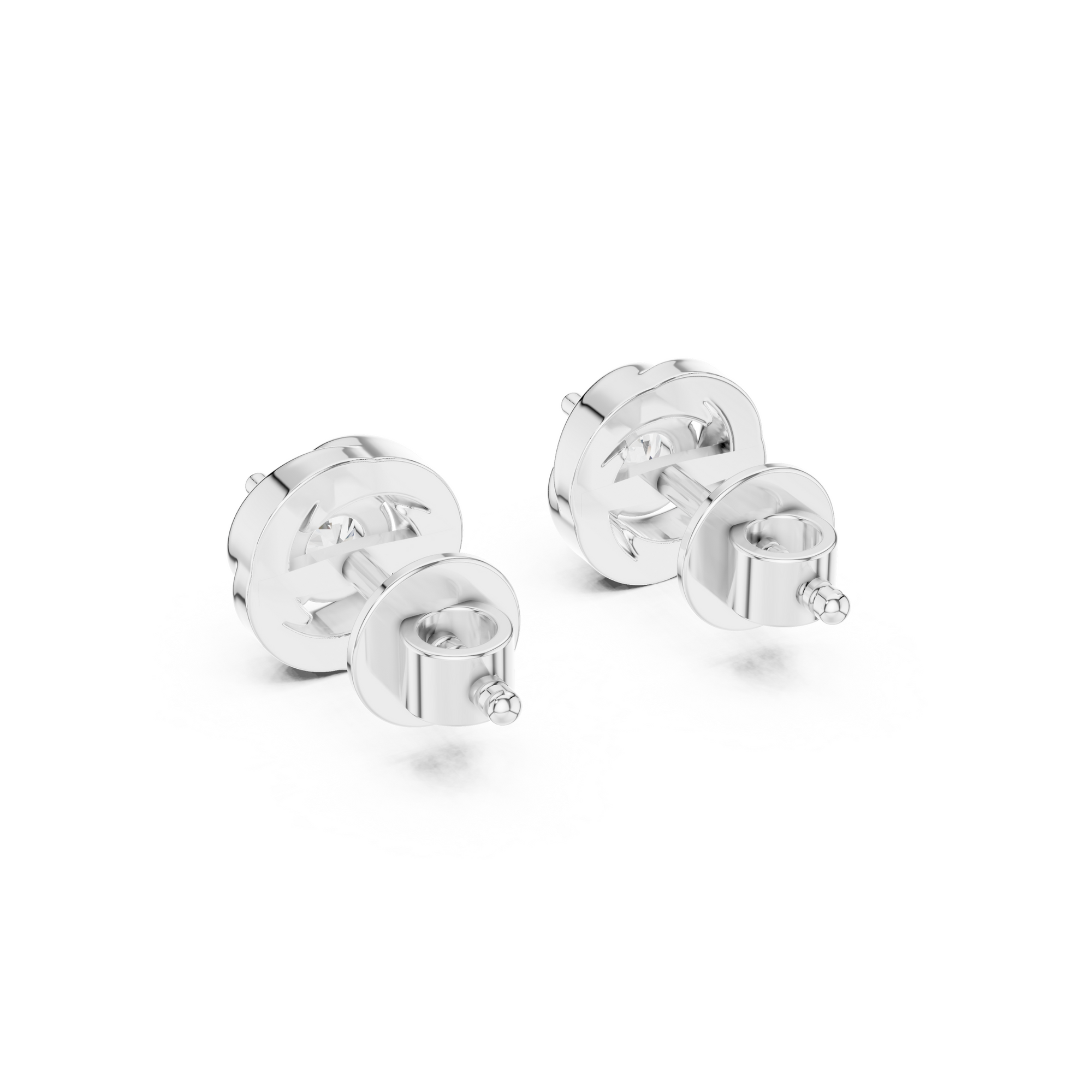 Swirl Solitaire Lab Grown Diamond Stud