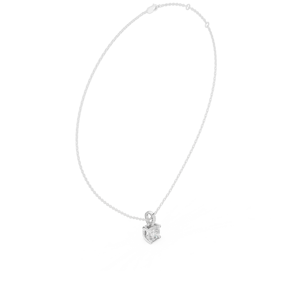 Cushion Cut Solitaire Diamond Pendant