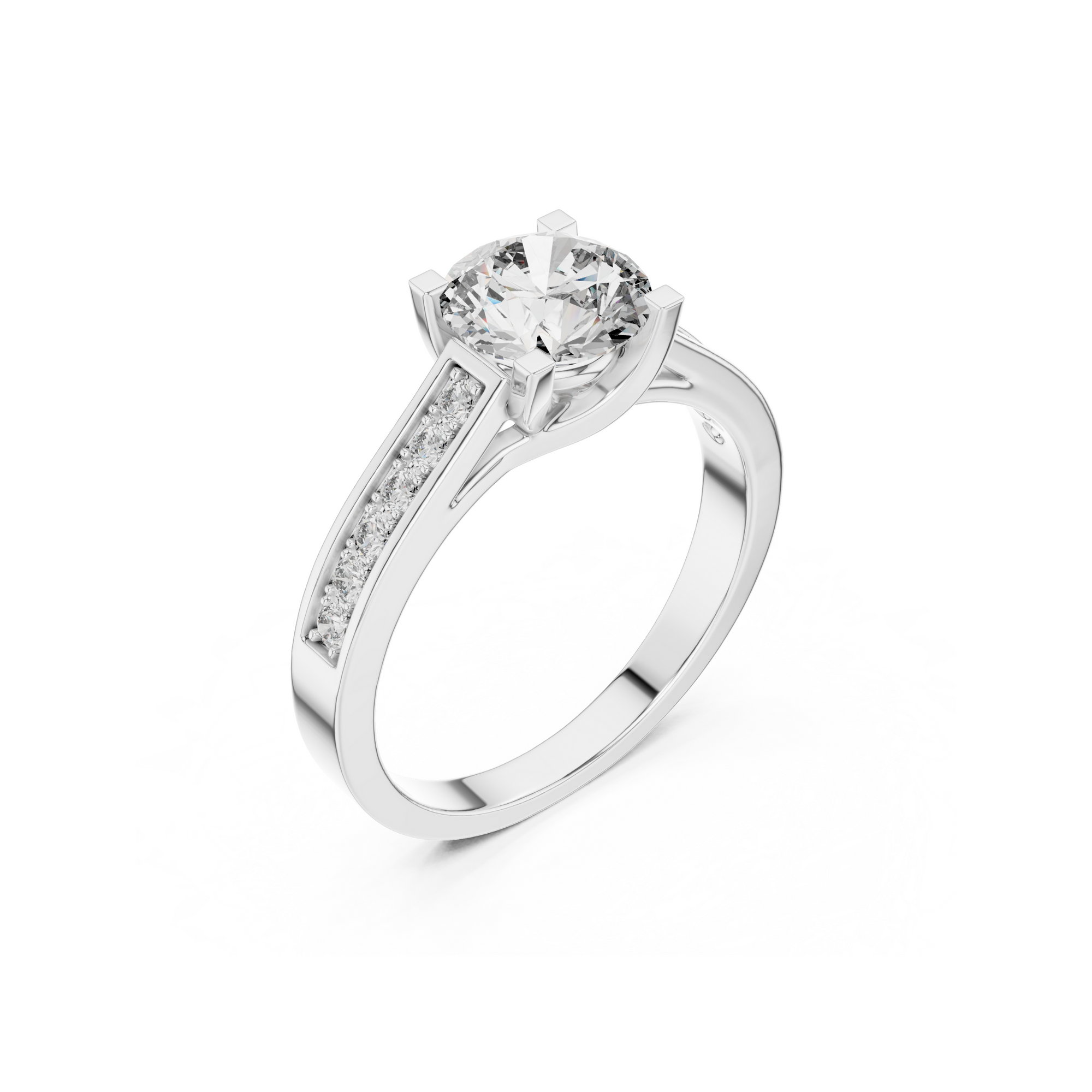 Round Solitaire Diamond Engagement Ring