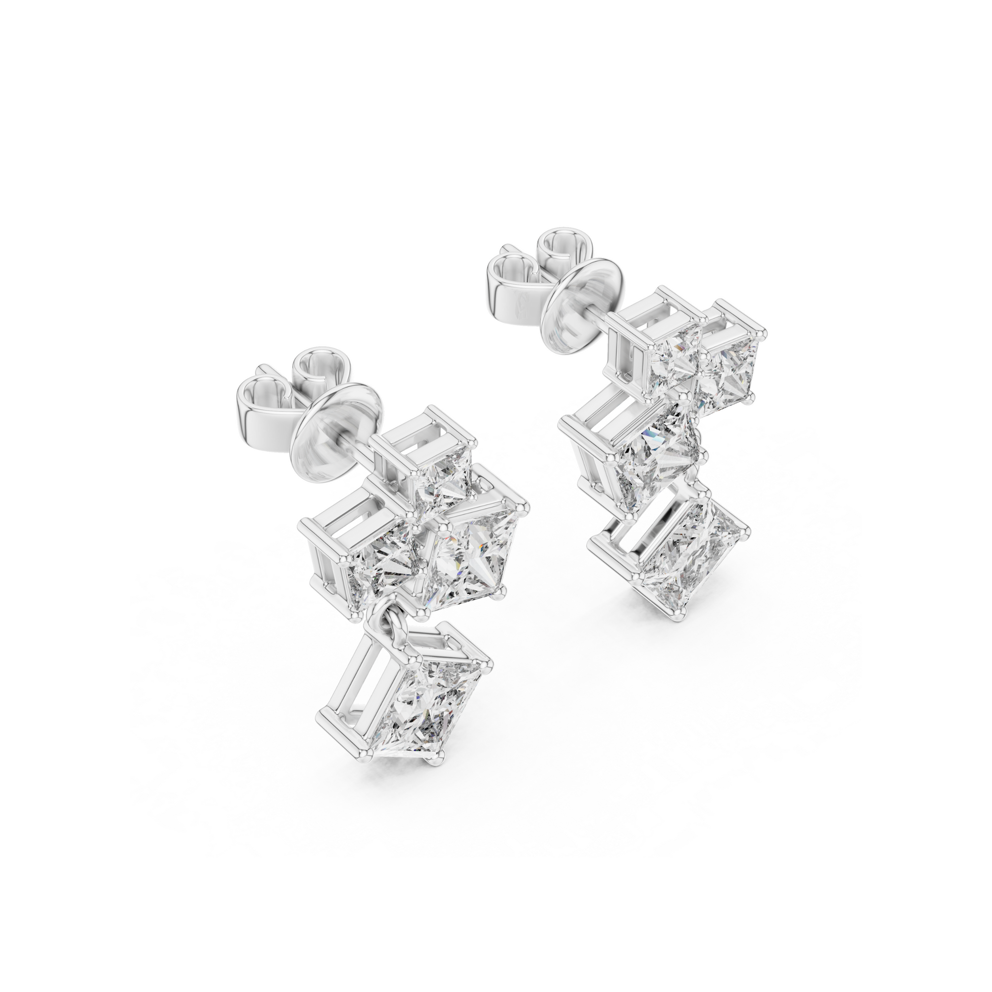 Cascade Lab Grown Diamond Drop Earring