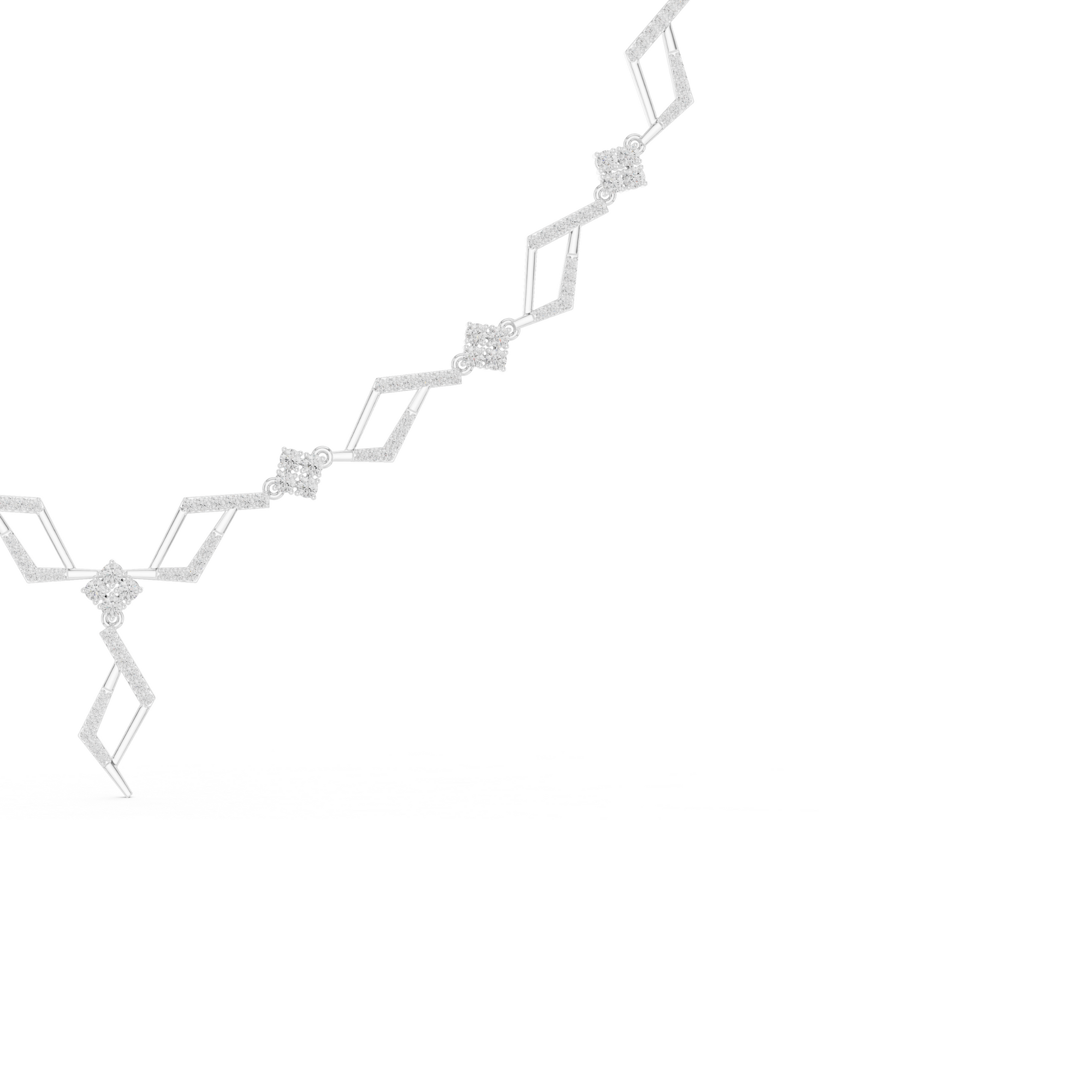 Geometric Lab Grown Diamond Necklace