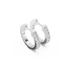 Classic Diamond Huggie Hoop Earrings