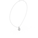 Asscher Cut Solitaire Diamond Pendant