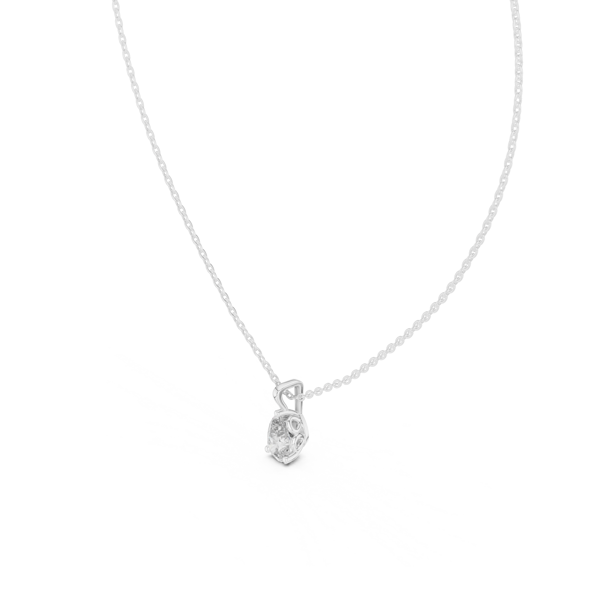 Pear Cut Solitaire Lab Grown Diamond Pendant