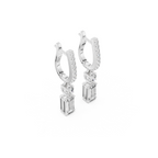 Baguette Cut Diamond Drop Earring