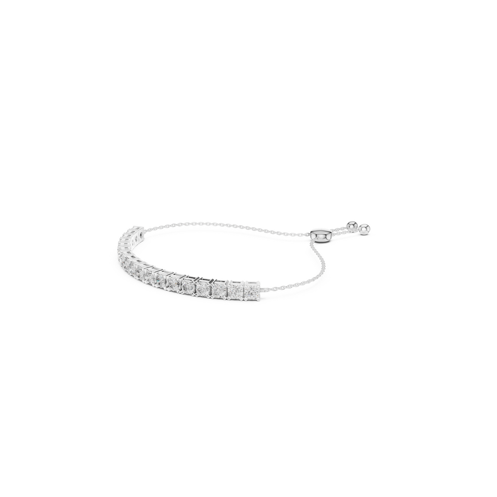 Elegant  Round Cut Lab Grown Diamonds Chain Bracelet