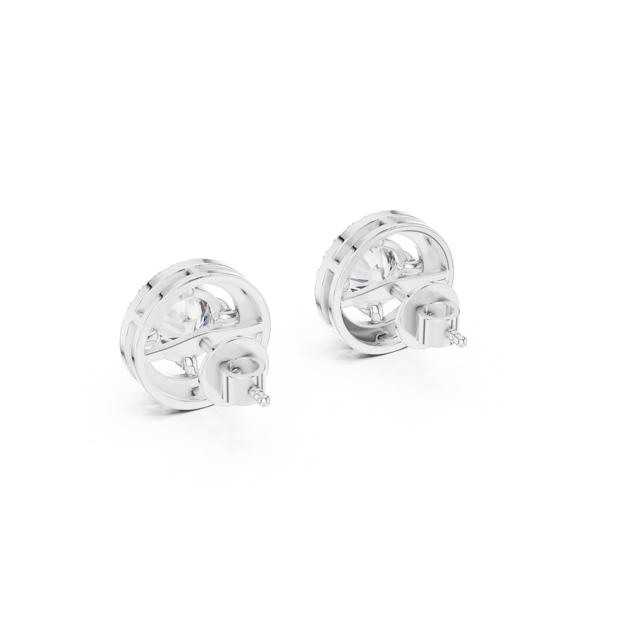 Elegant Halo Lab Grown Diamond Earring