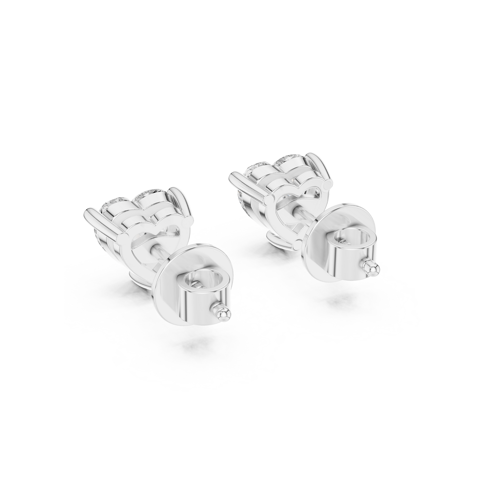 Heart Shape Lab Grown Diamond Stud
