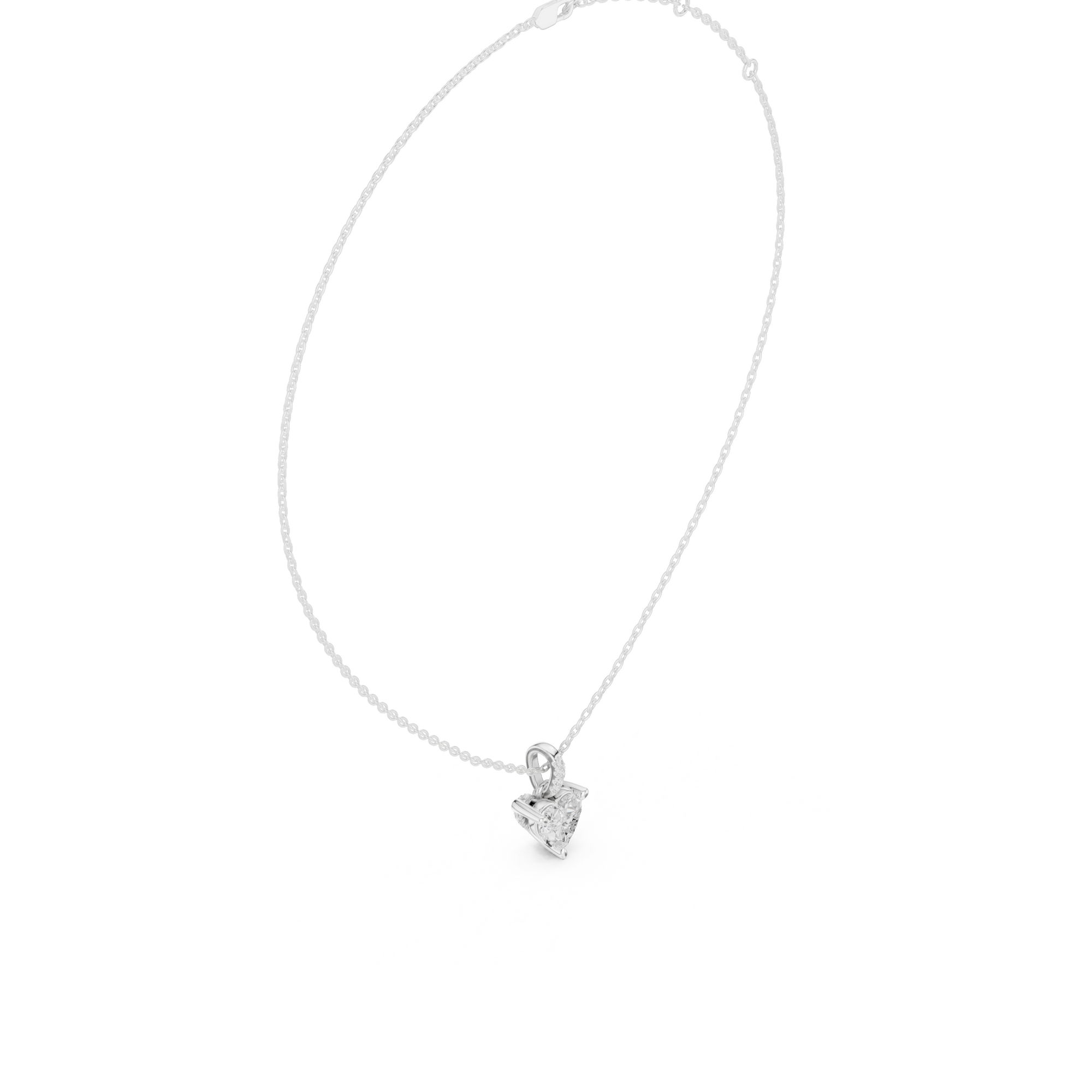 Heart Shape Solitaire Diamond Pendant
