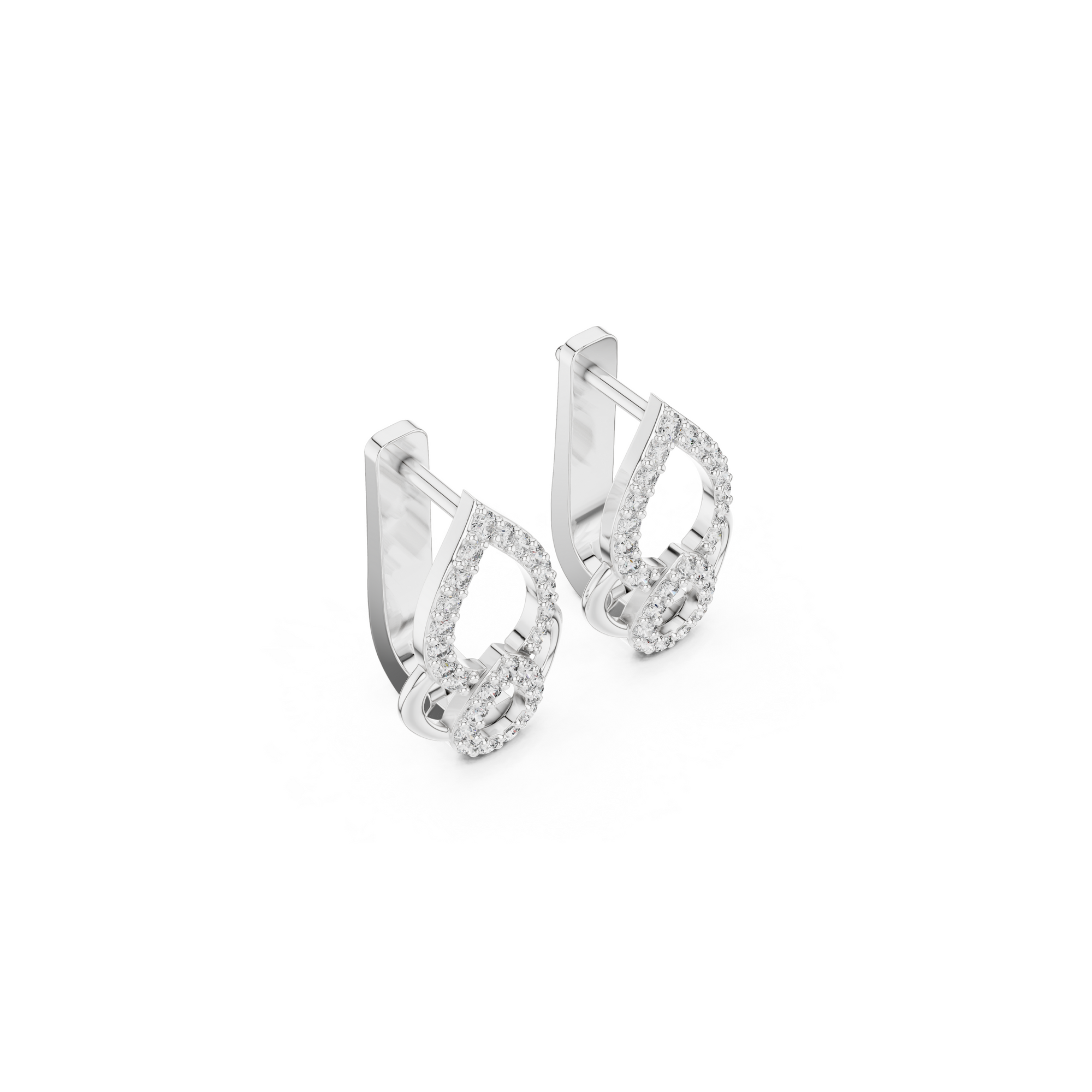 Slick Harmony Diamond Hoop Earring