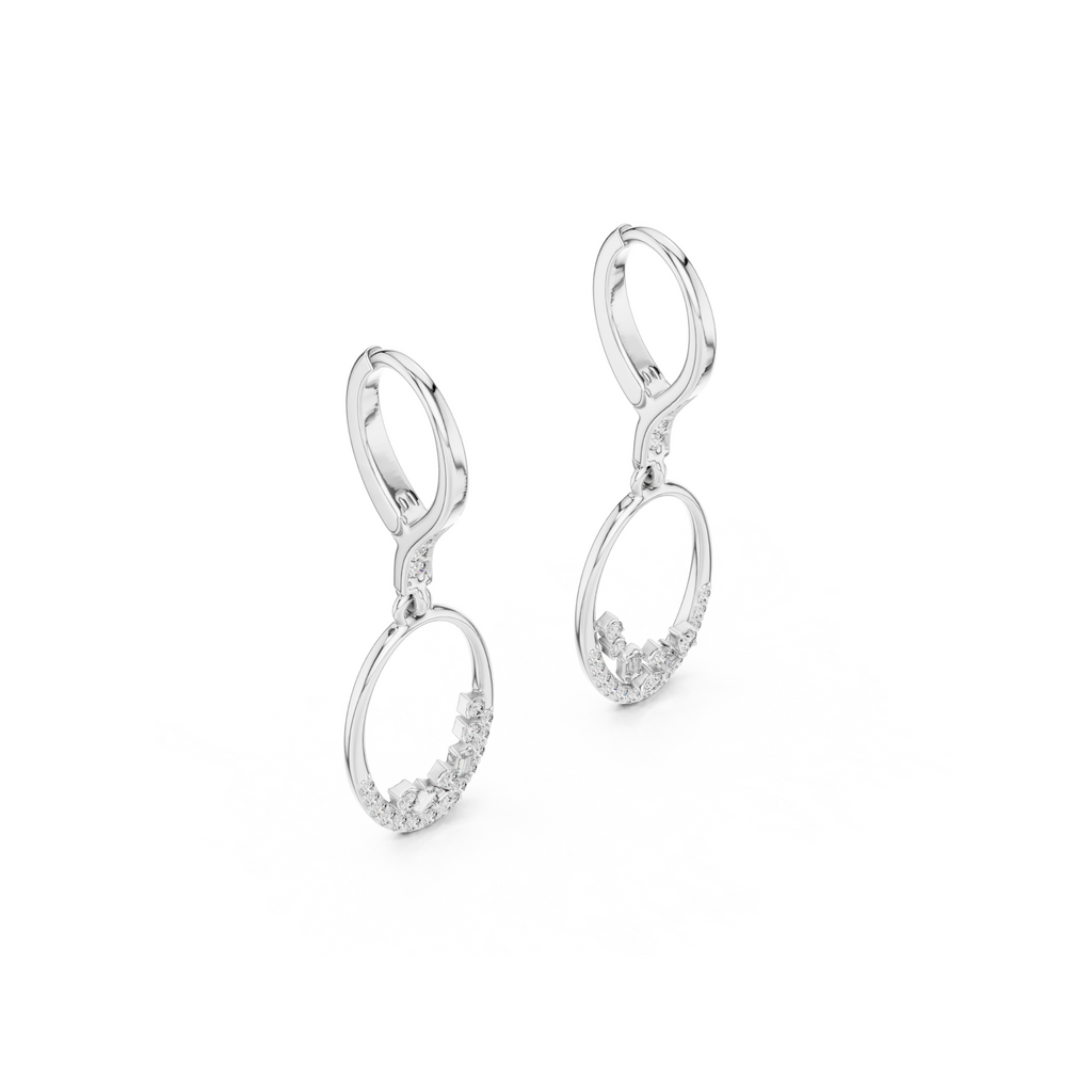 Elegant Oval Drop Lab Grown Diamond Earrings