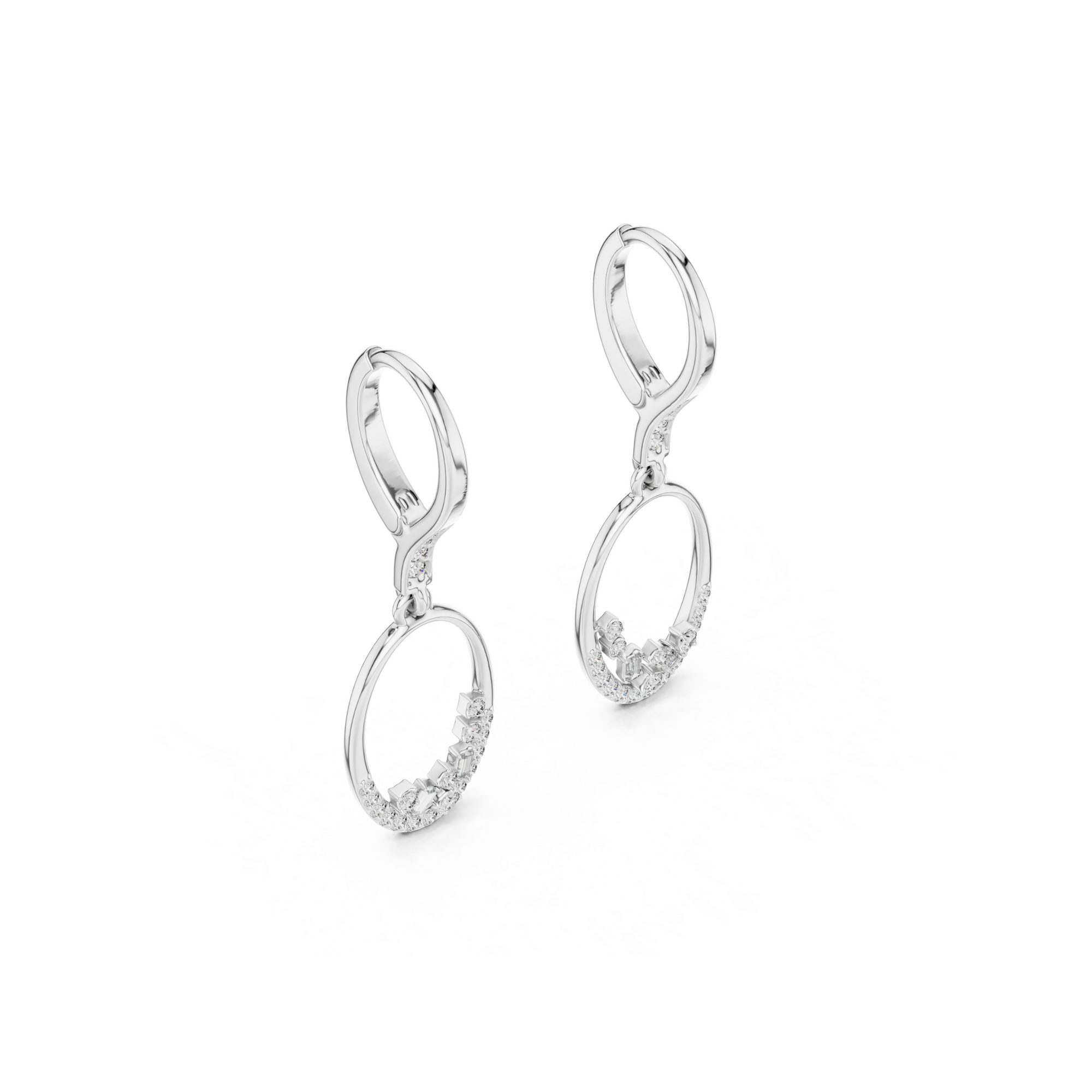 Elegant Oval Drop Lab Grown Diamond Earrings