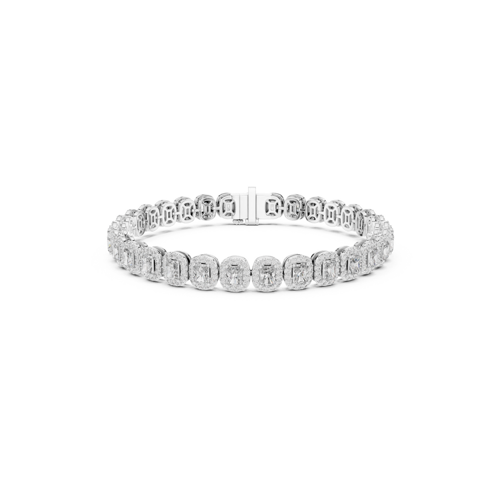 Radiant Cut Lab Grown Diamond Tennis Bracelet