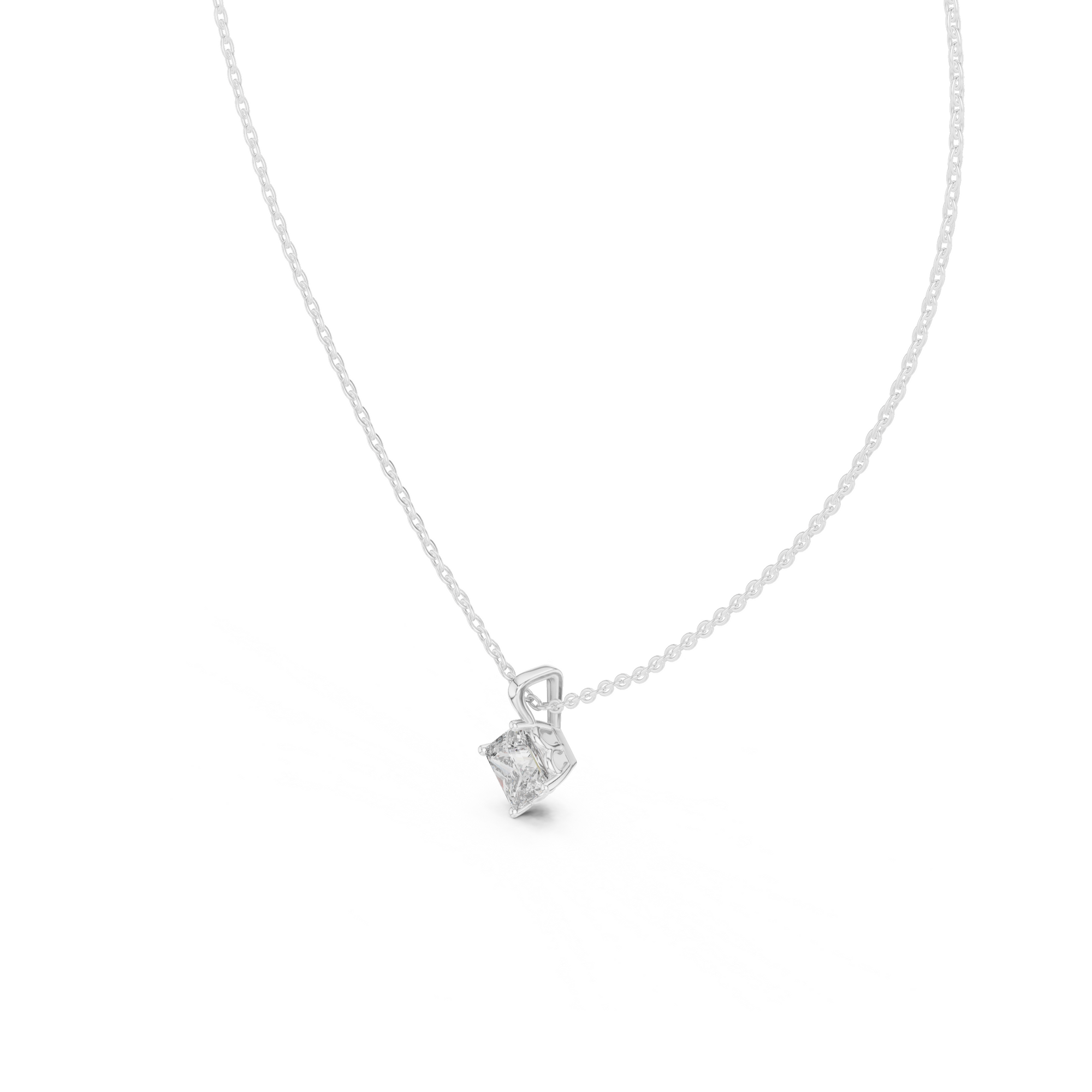 Princess Solitaire Lab Grown Diamond Pendant