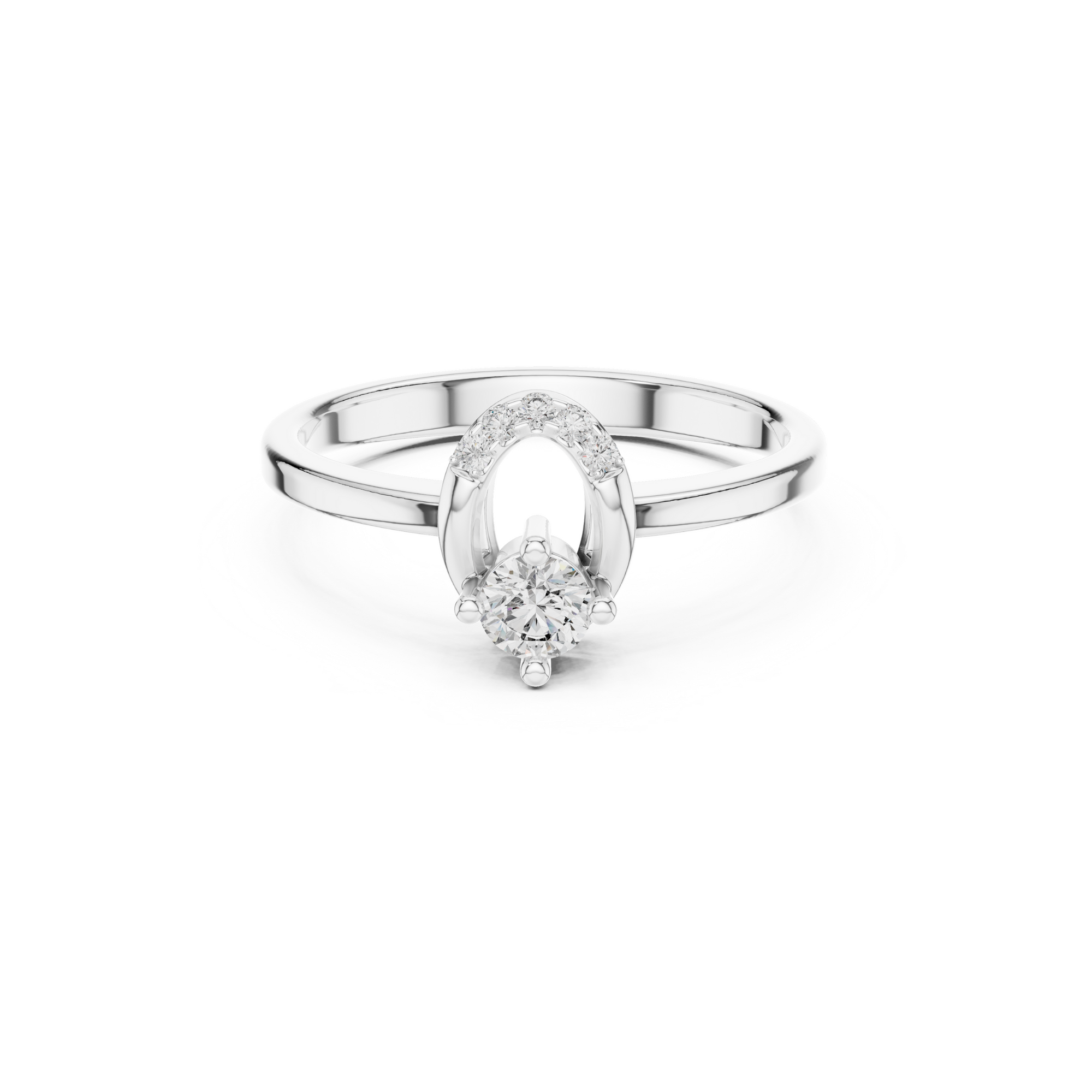 Elegant Halo Drop Lab Grown Diamond Ring