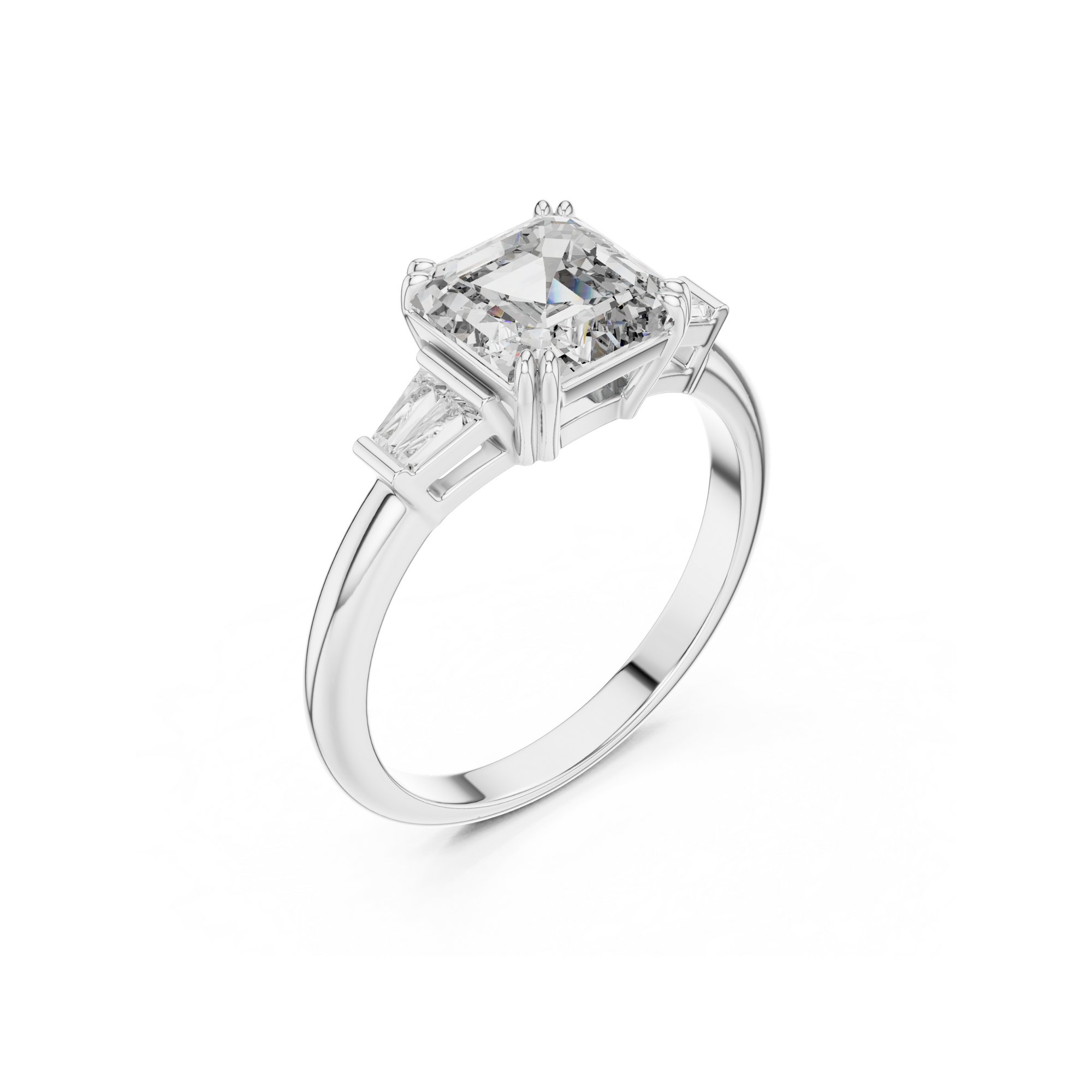 Princess Cut Solitaire Lab grown Diamond Ring