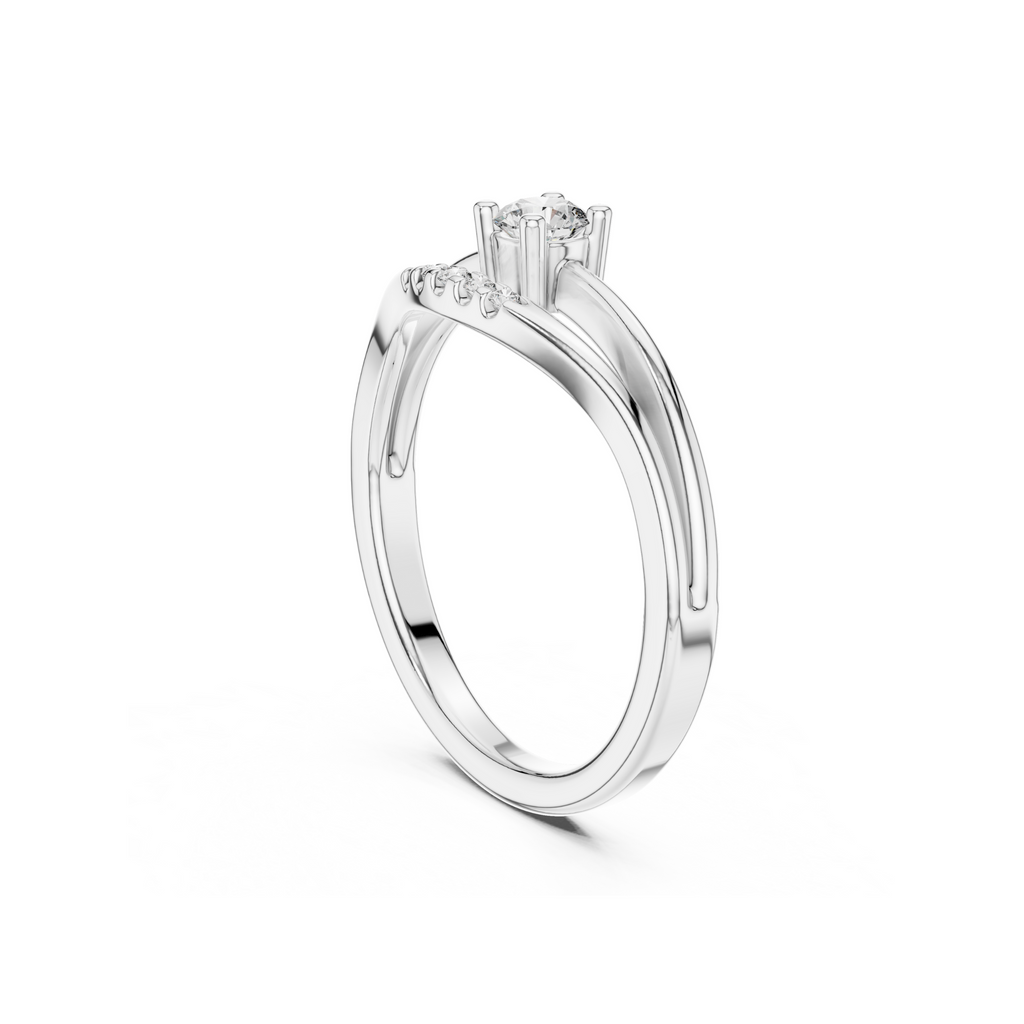 Contemporary Accent Diamond Ring