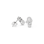 Artistic Loop Round Diamond Stud Earring