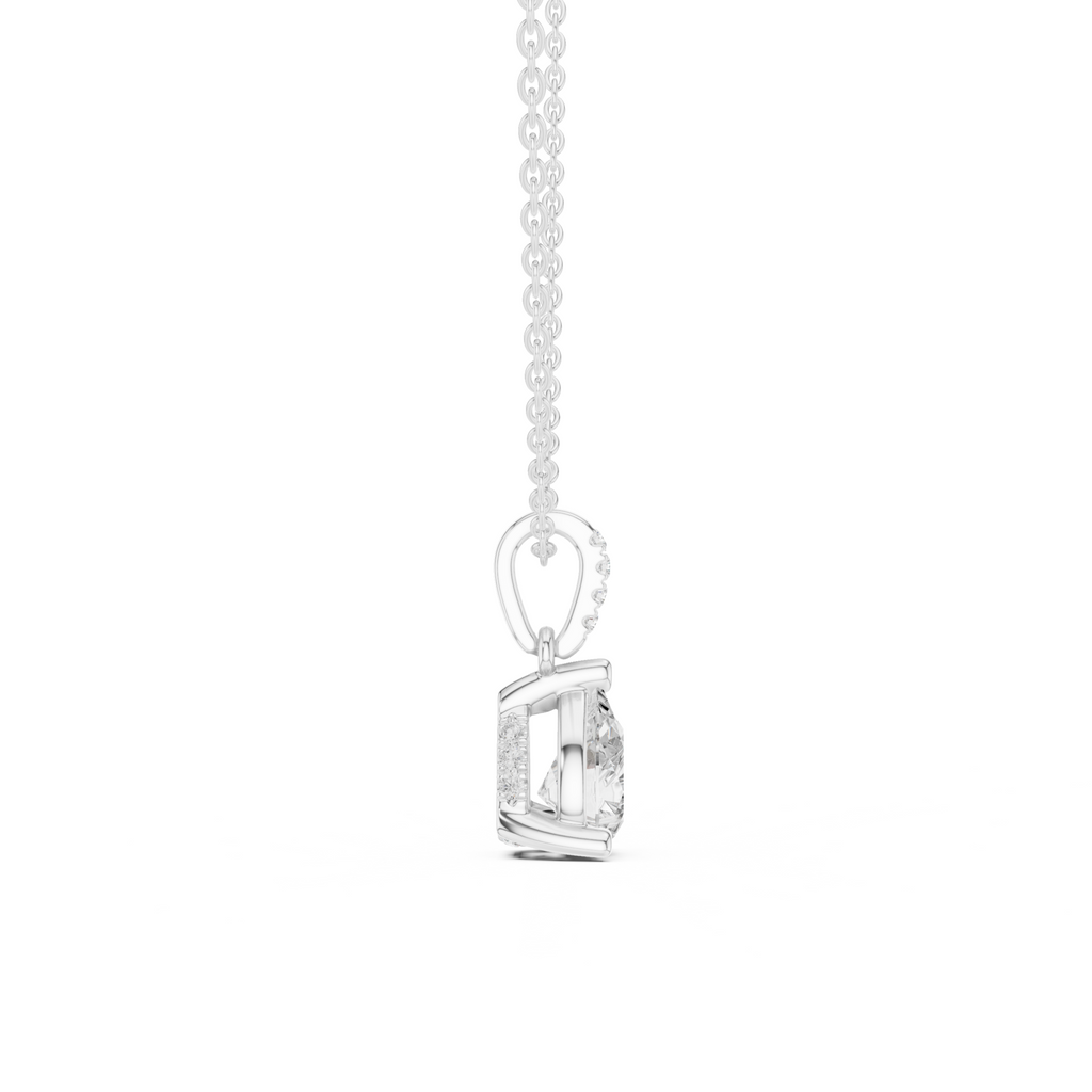 Pear Cut Solitaire Diamond Pendant