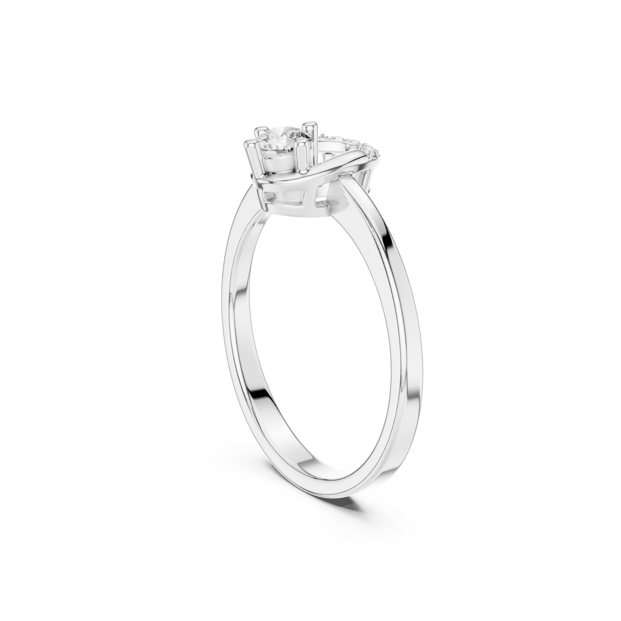Elegant Halo Drop Lab Grown Diamond Ring