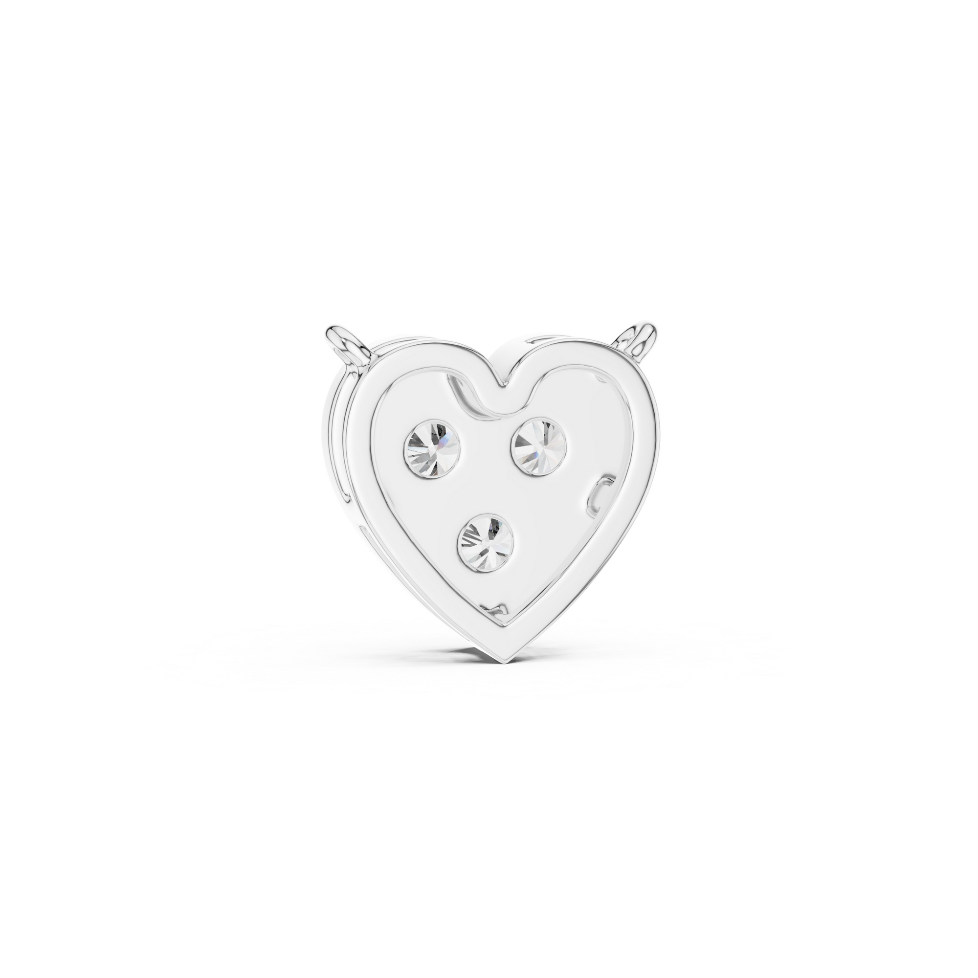 Heart Triple Round Lab Grown Diamond Pendant