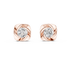 Cushion Swirl Lab grown Diamond Stud