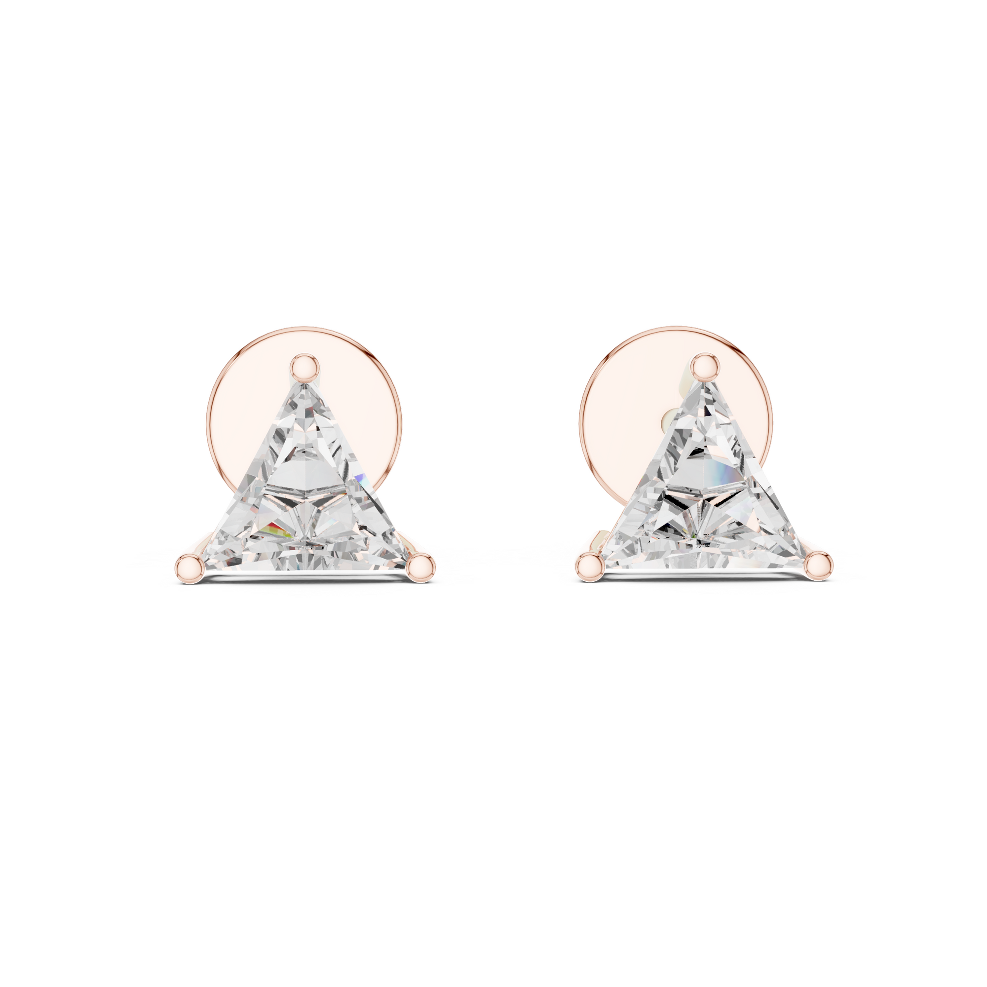 Trillion-Cut Lab Grown Diamond Stud