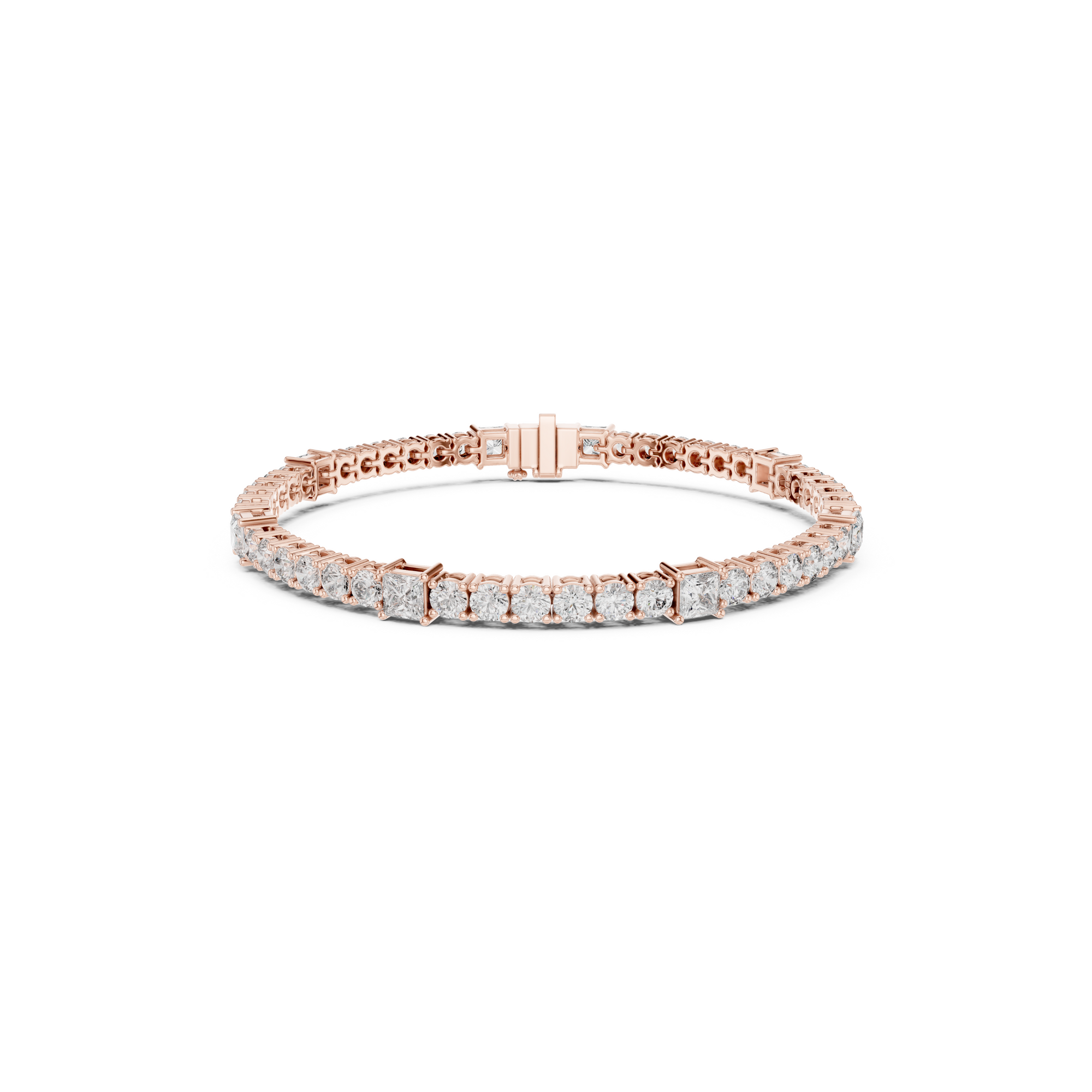 Princess Cut Lab Grown Diamond Tennis Bracelet