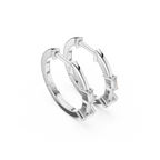 Baguette Lab Grown Diamond Hoop Earrings