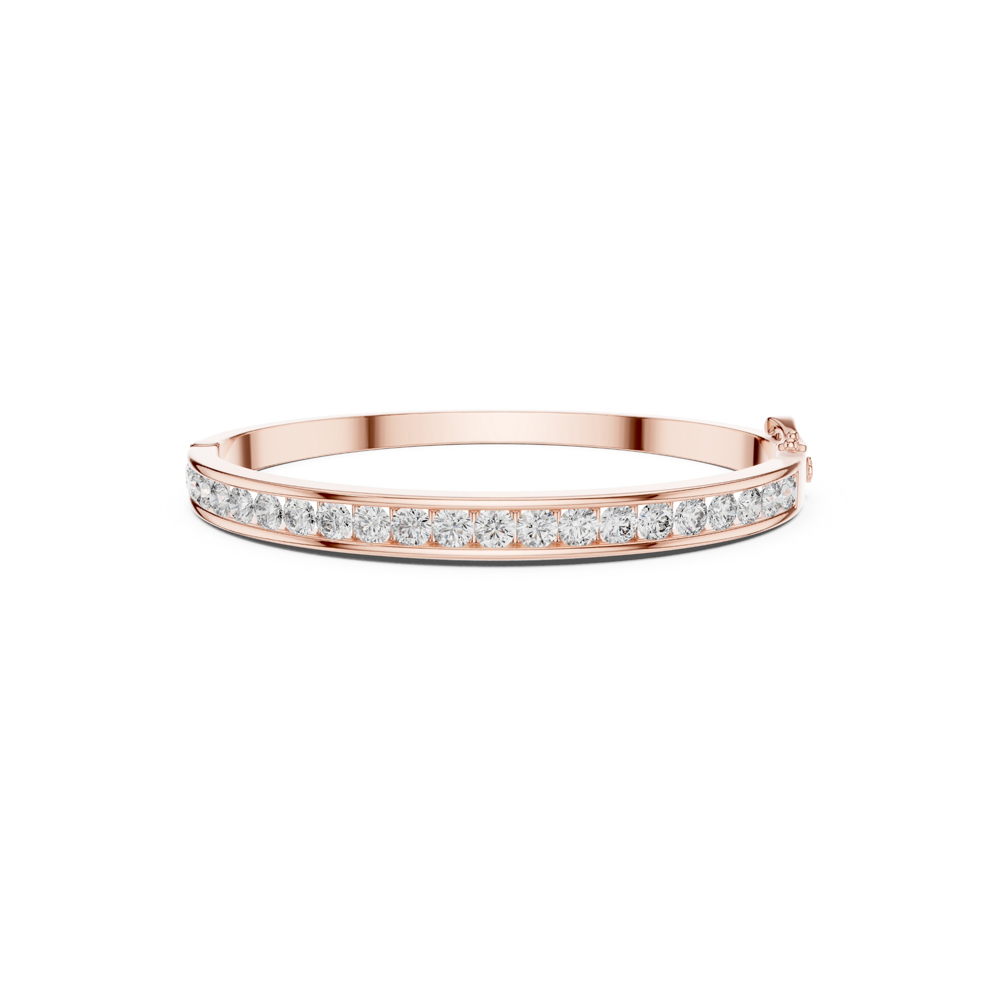Channel-Set Lab Grown Diamond Bangle Bracelet