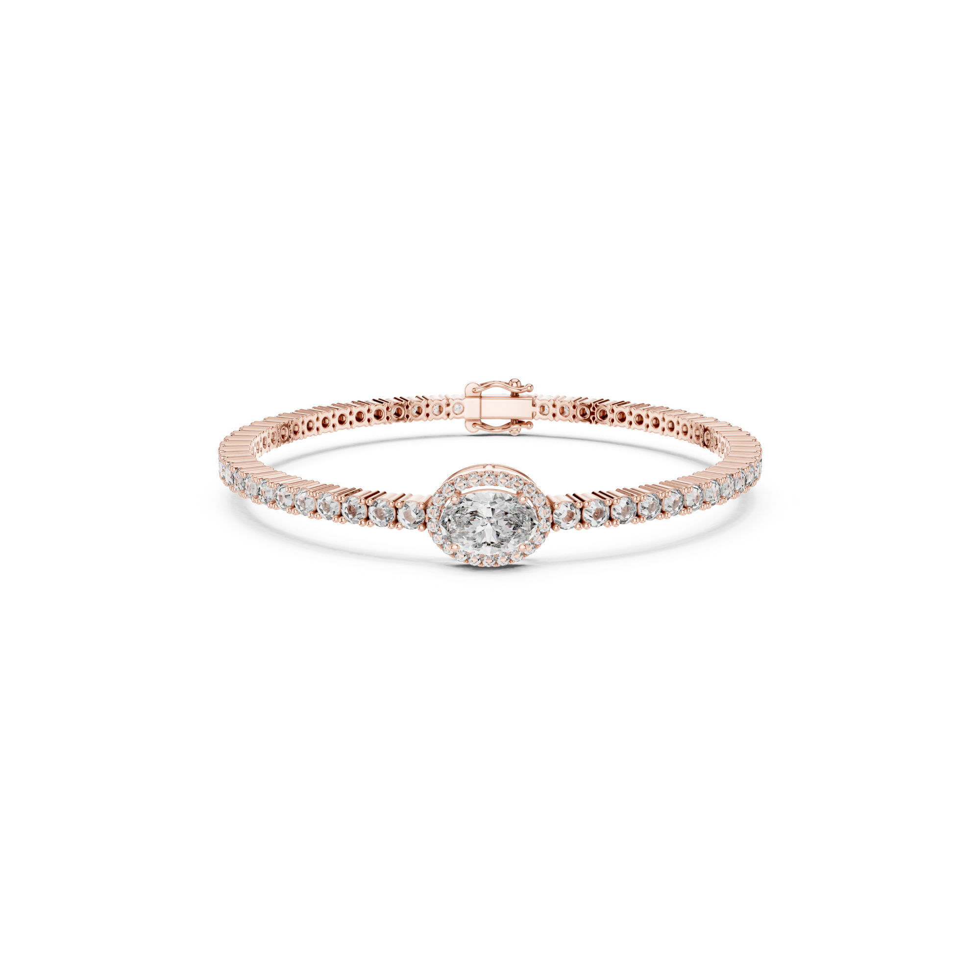 Oval Lab Grown Diamond Tennis Bracelet