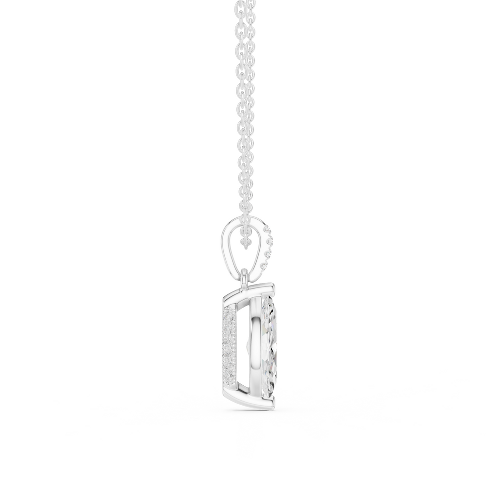 Marquise Cut Solitaire Diamond Pendant