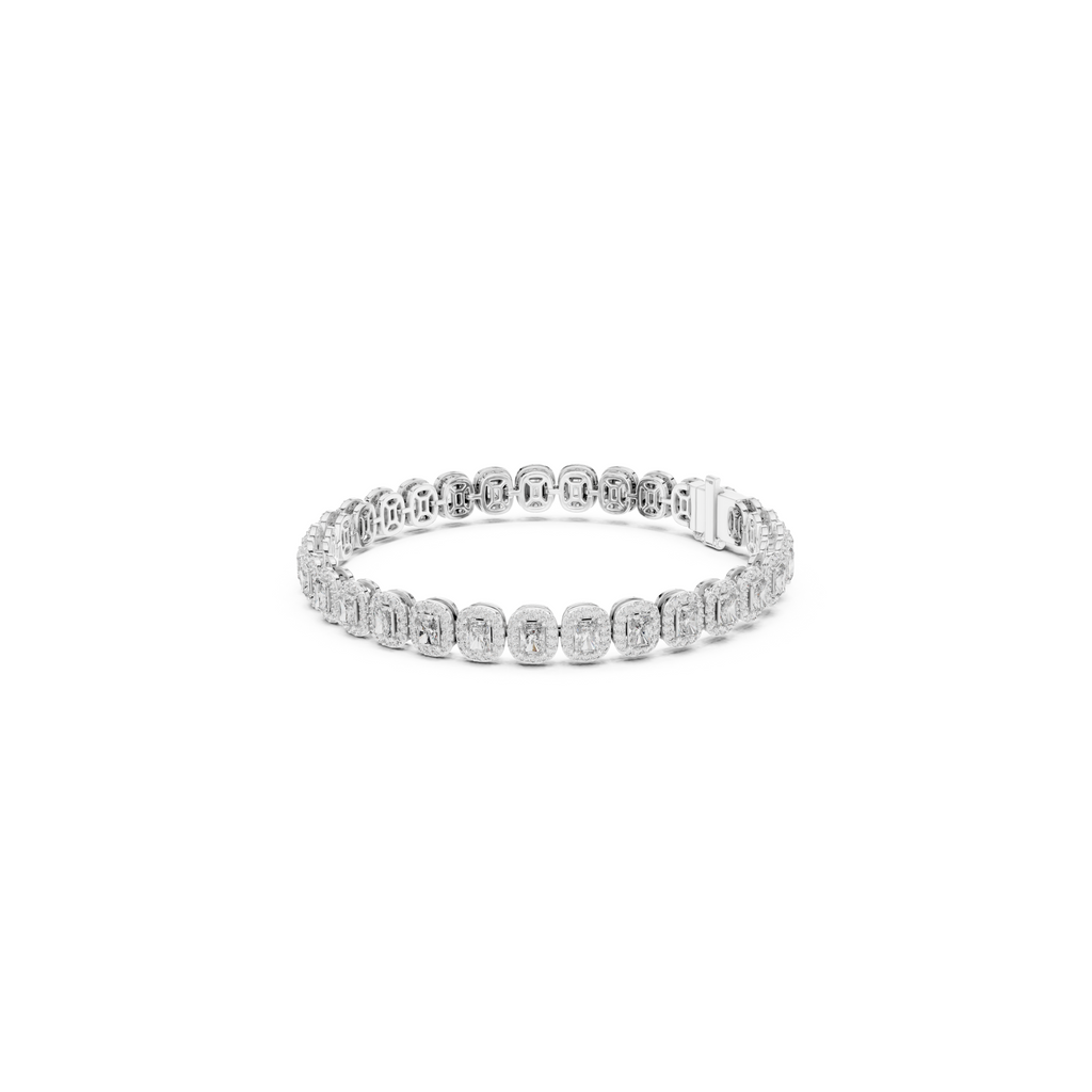 Radiant Cut Lab Grown Diamond Tennis Bracelet