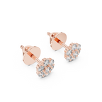 Floral Cluster Lab grown Diamond Stud