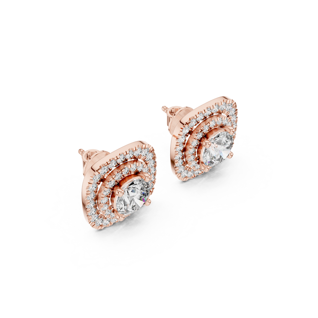 Royal Cushion Lab Grown Diamond Stud