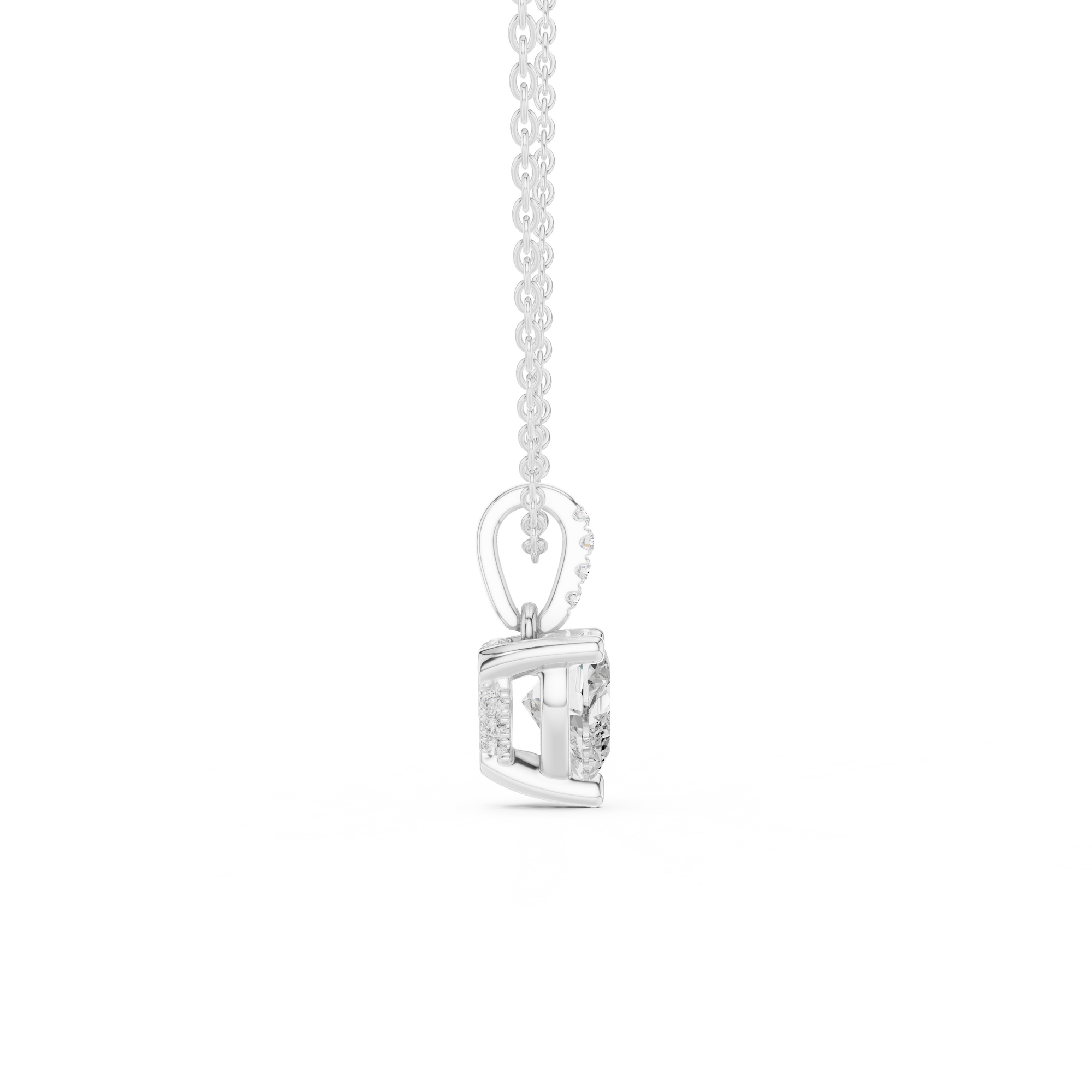 Heart Shape Solitaire Diamond Pendant