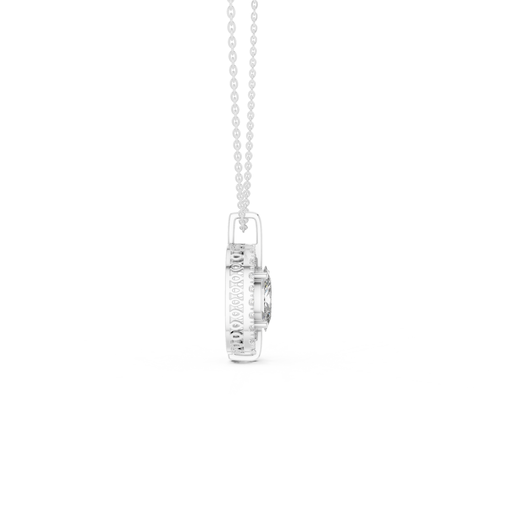 Classic Oval Lab Grown Diamond Solitaire Pendant