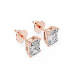 Emerald-Cut Lab Grown Diamond Stud
