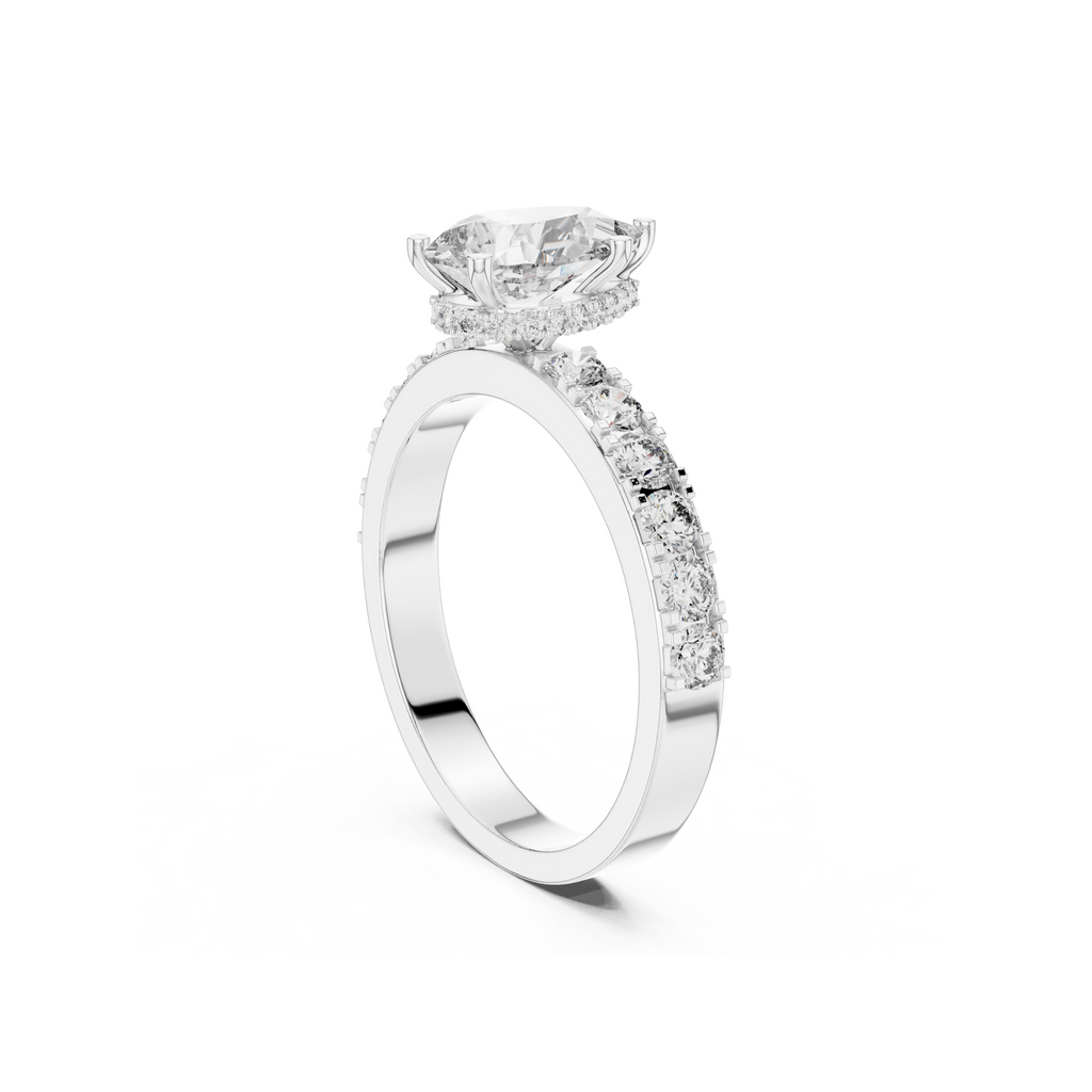 Pear Cut Solitaire Lab Grown Diamond Ring