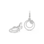 Floral Hoop Lab Grown Diamond Drop Earring