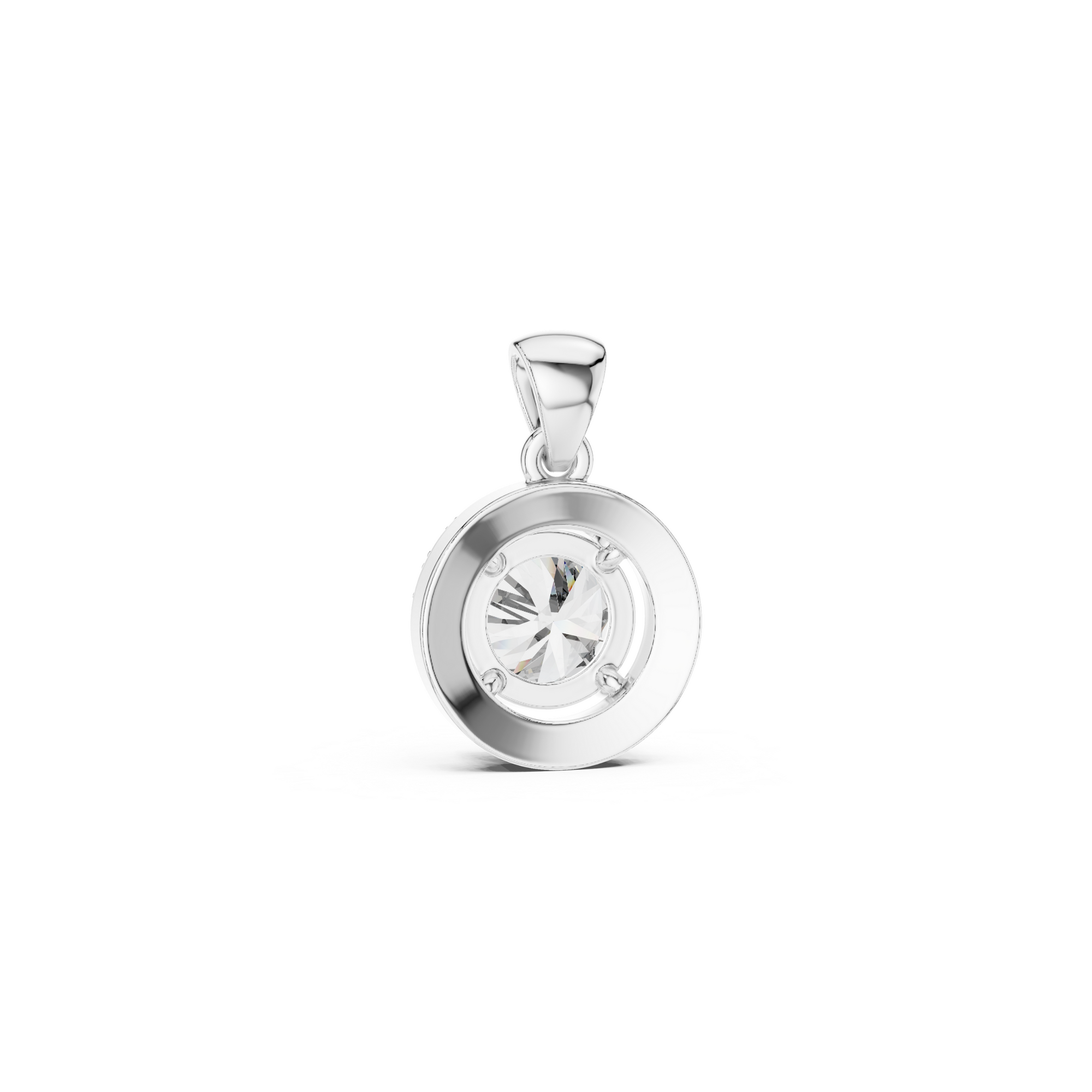Round Halo Lab Grown Diamond  Pendant
