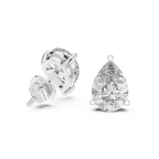 Pear Solitaire Lab Grown Diamond Stud