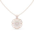 Floral Lab Grown Diamond Pendant
