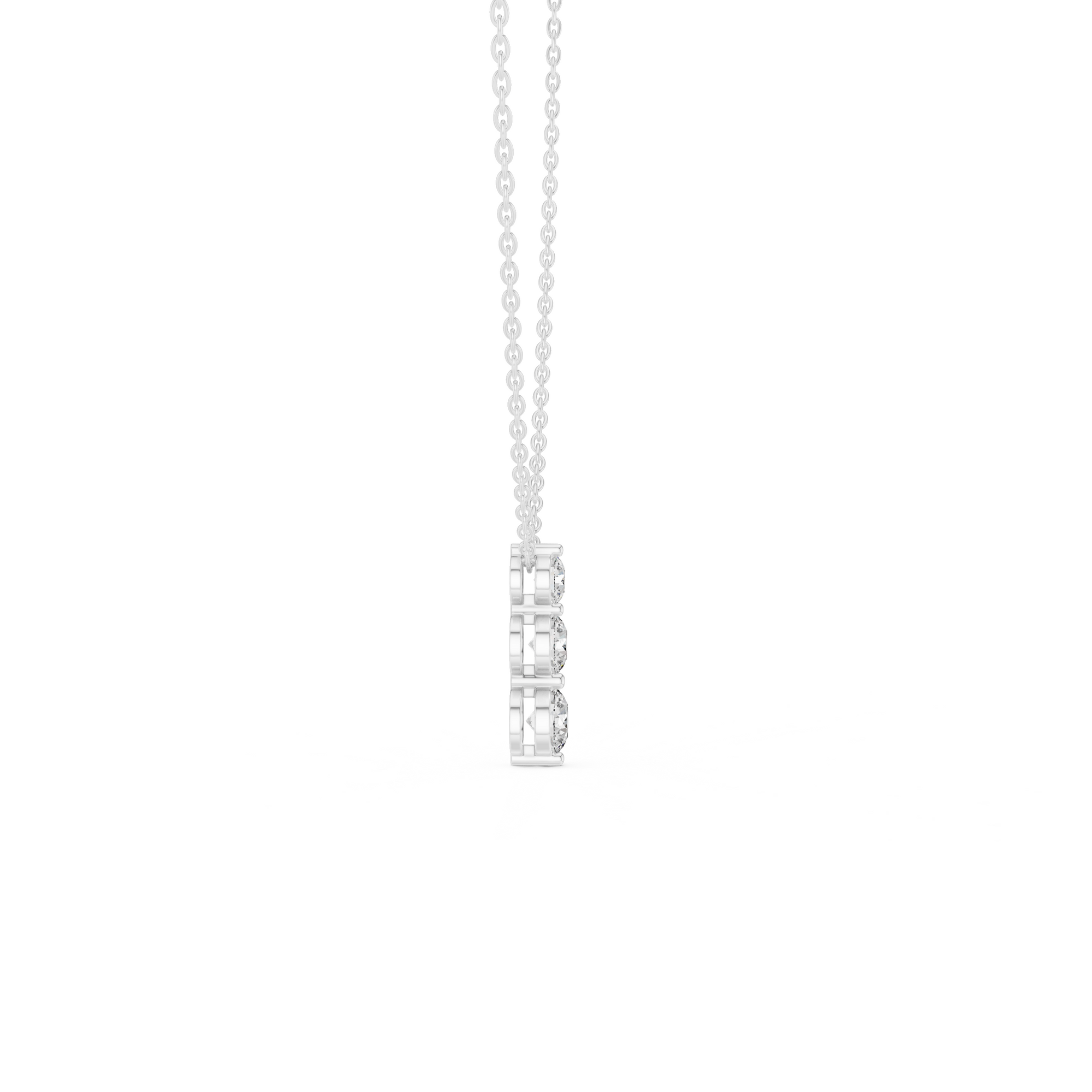 Trio Solitaire Lab Grown Diamond Pendant