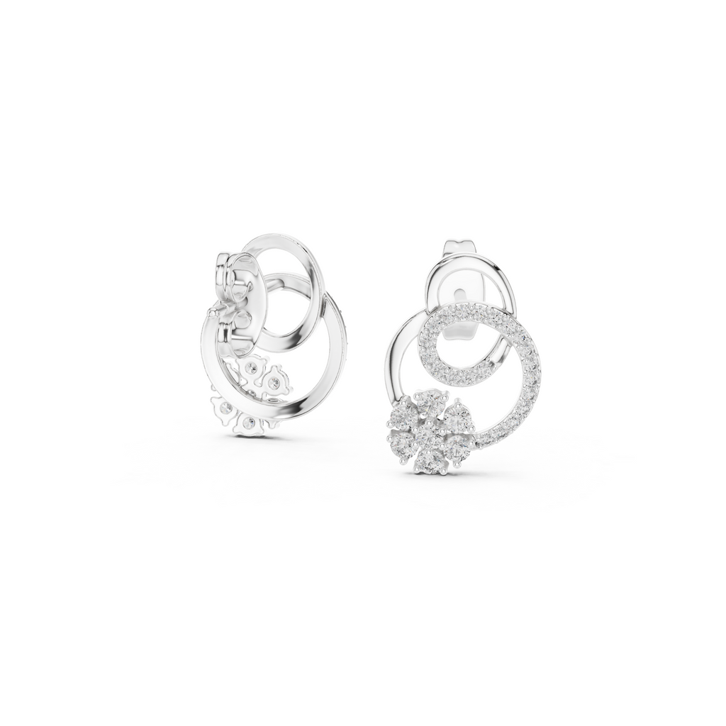 Petal Cluster Lab Grown Diamond Earrings