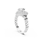 Heart-Shaped Halo Diamond Ring