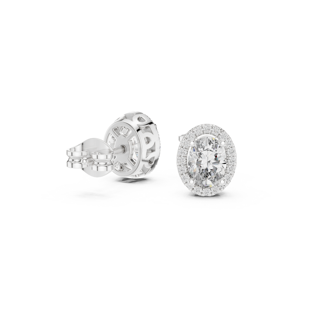 Classic Oval Cut Lab Grown Diamond Earrings