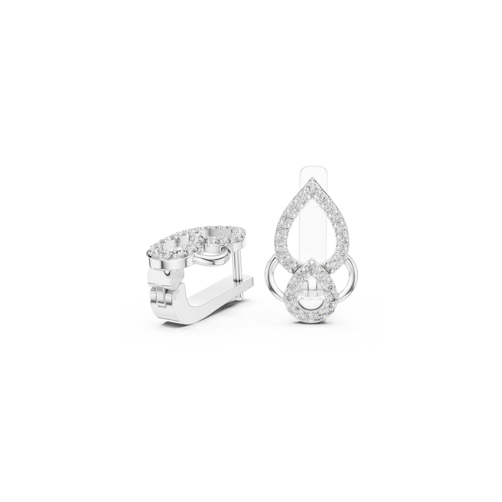 Slick Harmony Diamond Hoop Earring