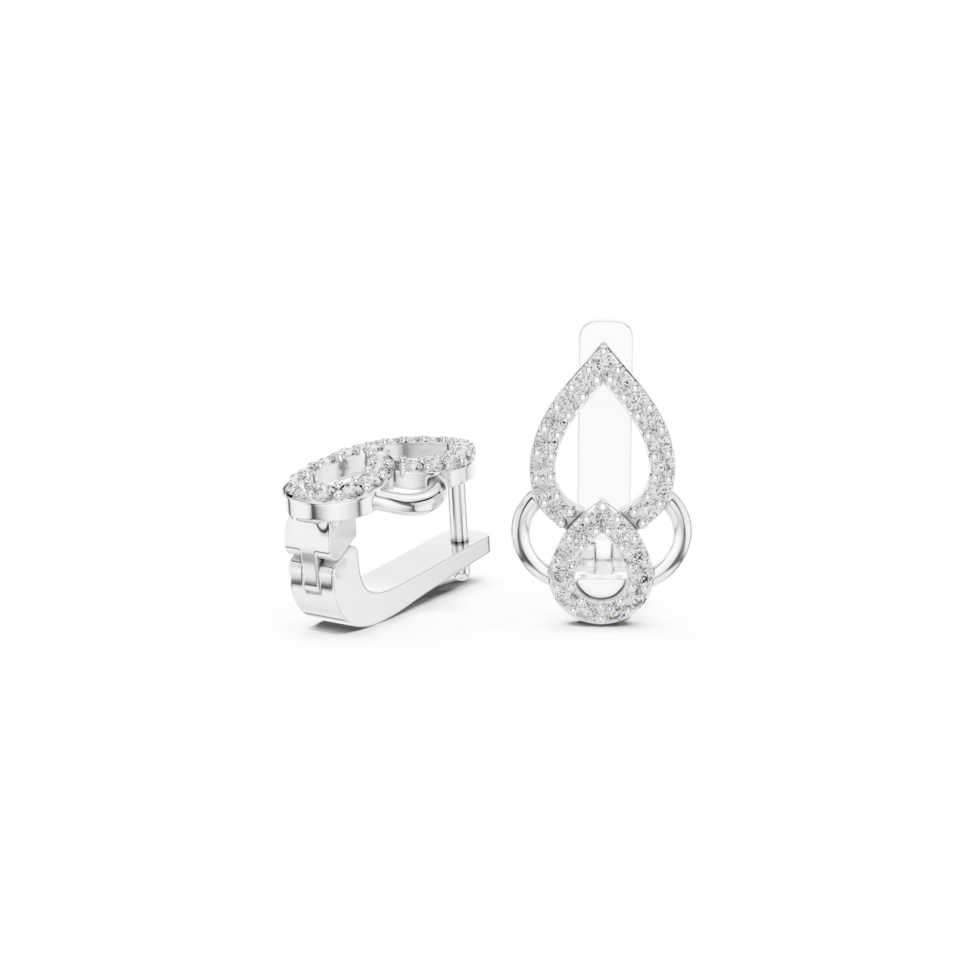 Slick Harmony Diamond Hoop Earring